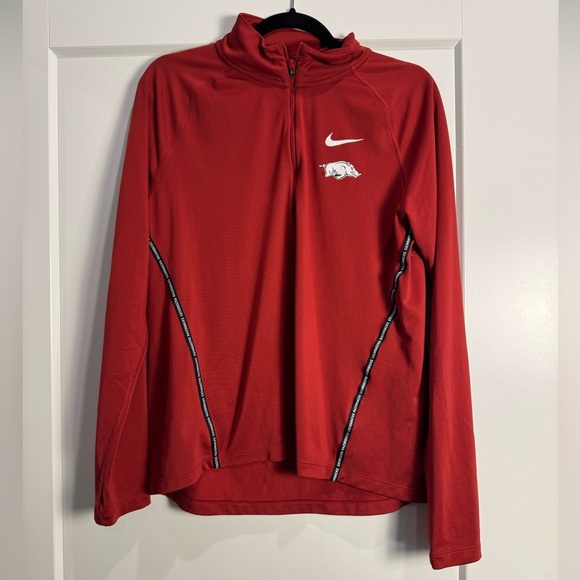 Arkansas Razorbacks Pullover Womens Medium Maroon Nike Slim Fit Dri Fit set - Picture 5 of 9